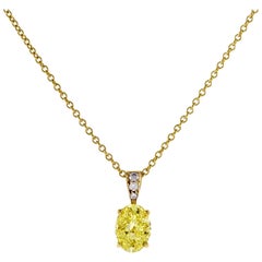 Tiffany & Co. Oval Yellow Diamond Pendant