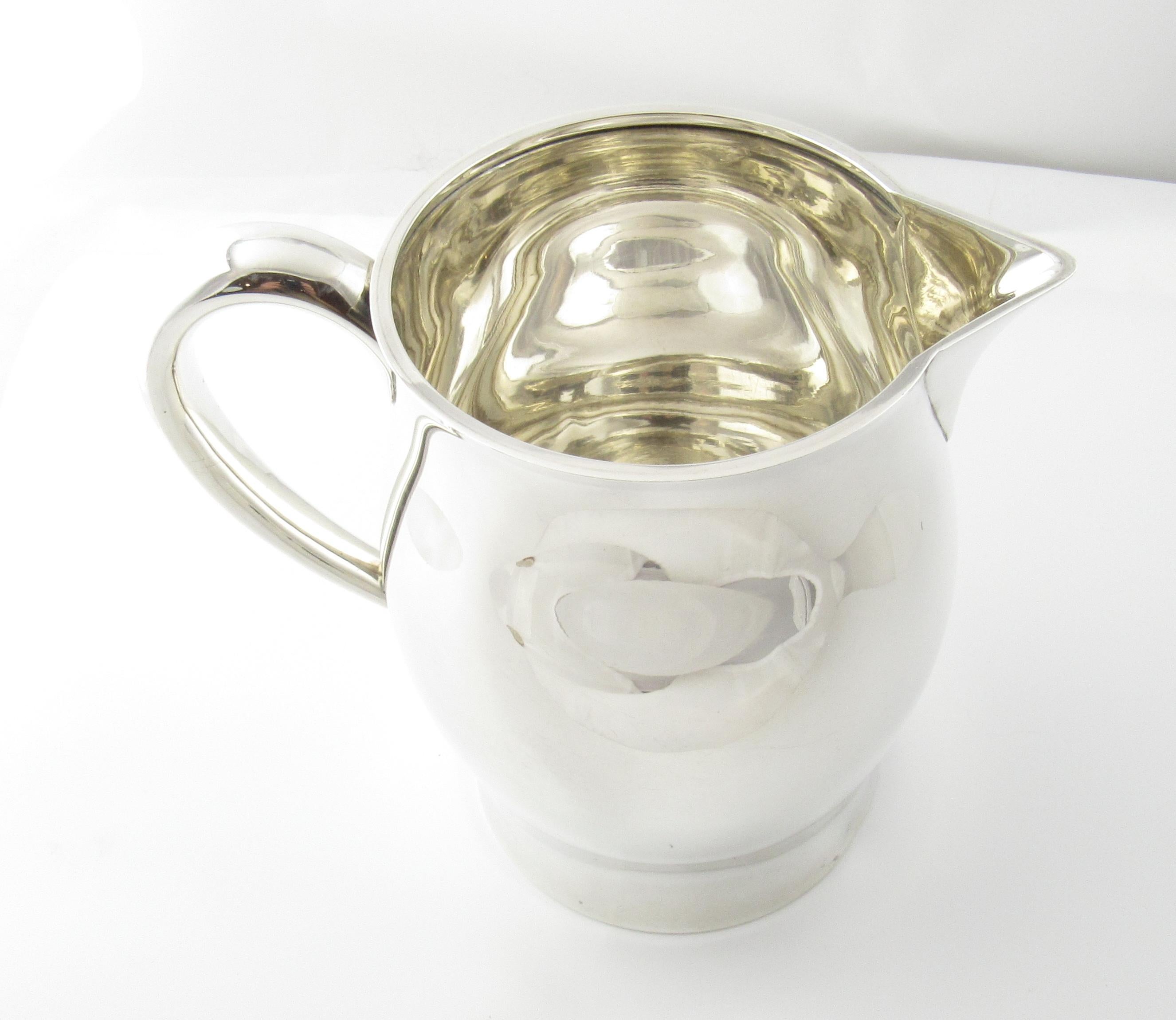 Tiffany & Co. P. Revere Reproduction Sterling Silver Pitcher 3 1/2 Pints In Good Condition In Washington Depot, CT