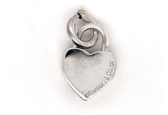 Tiffany & Co. Padlock Heart Charm with Tiffany Spring Sterling Silver 925