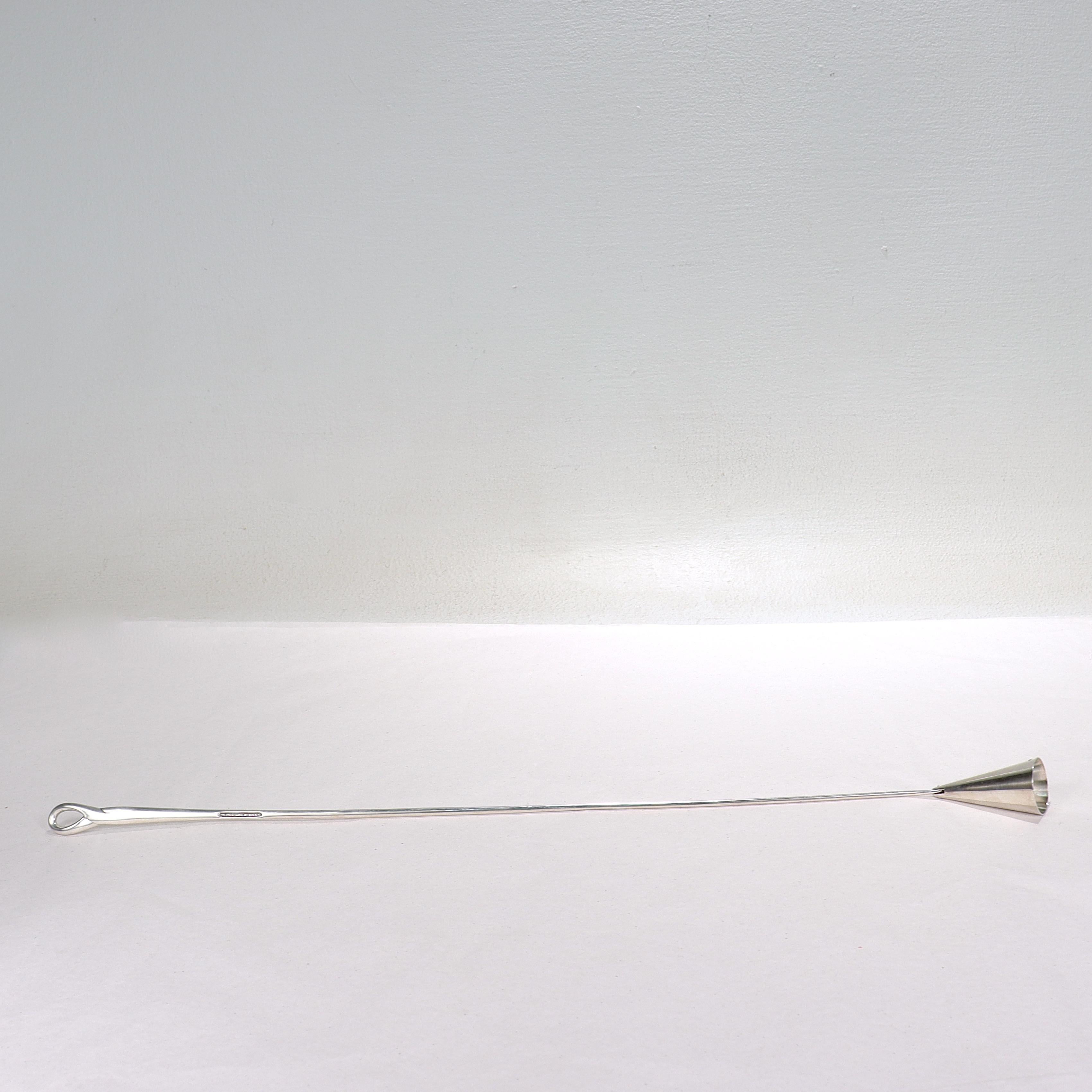 Tiffany & Co Padova Sterling Silver Candle Snuffer by Elsa Peretti In Good Condition In Philadelphia, PA