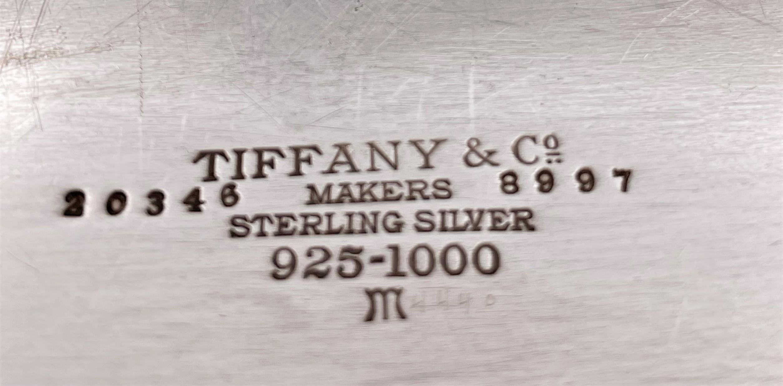 Tiffany & Co. Paar Sterling-Silber 1924 Art Deco-Gemüseteller Hampton? im Angebot 1