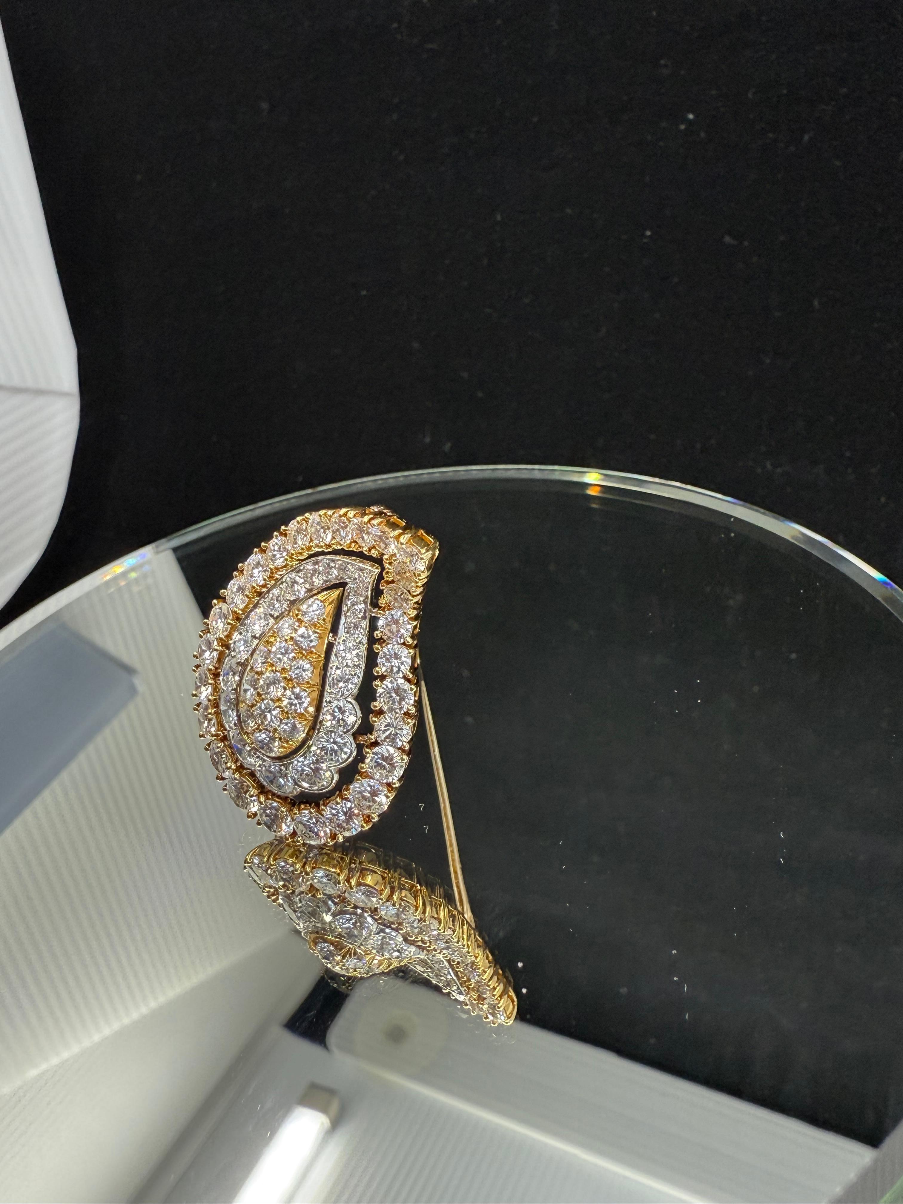 Tiffany & Co  Paisley Diamond brooch For Sale 1