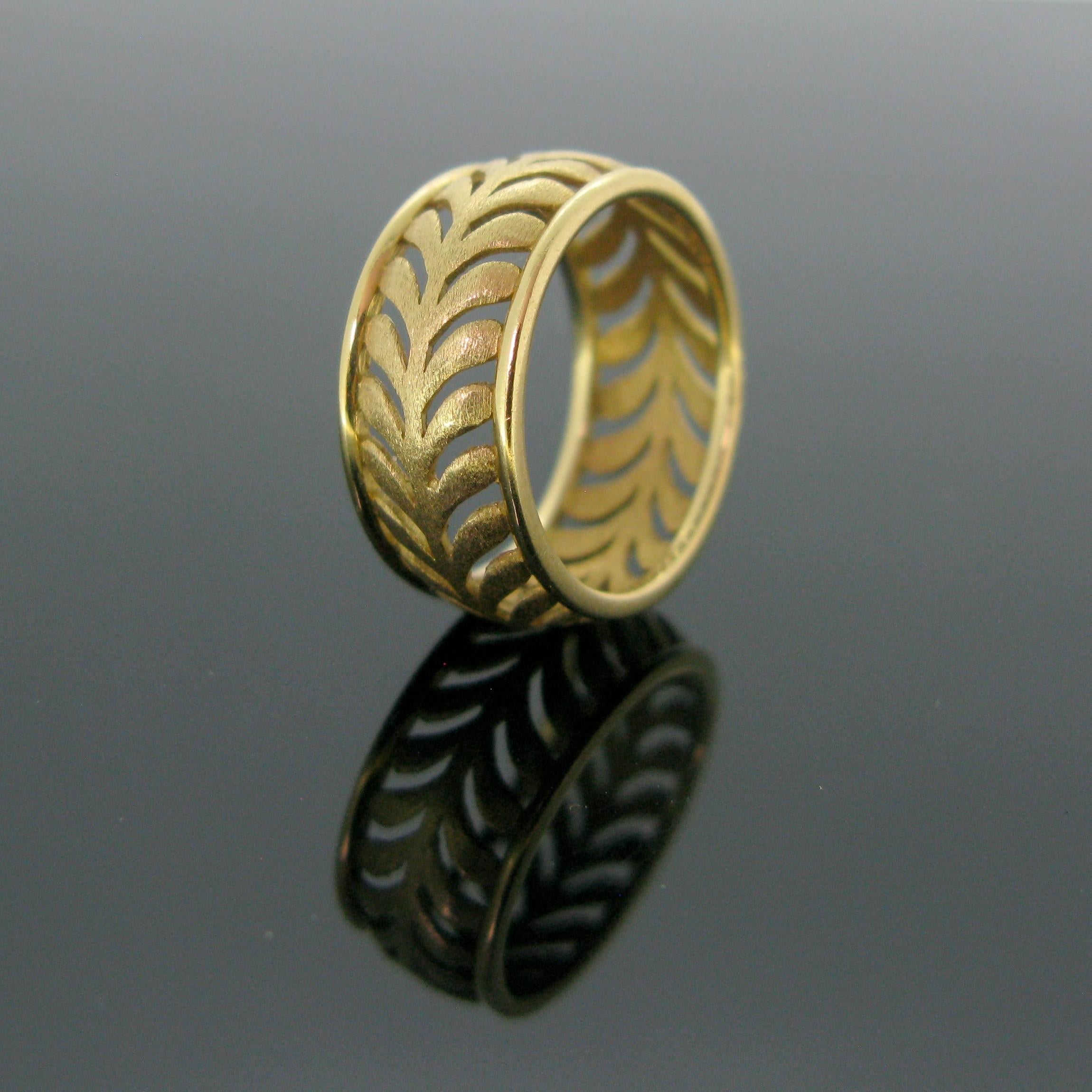 tiffany leaf ring gold