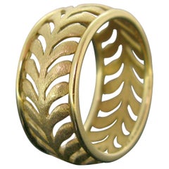 Tiffany & Co. Palm Palm Leaf Yellow Gold Paloma Picasso Band Ring