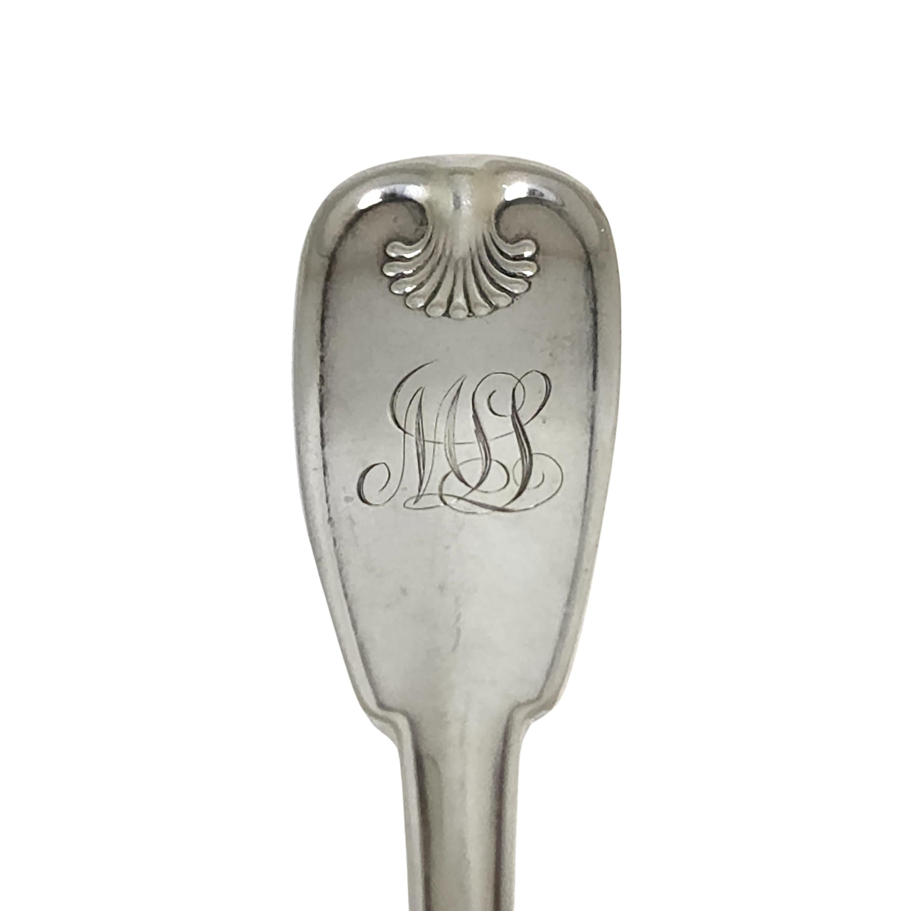 Tiffany & Co Palm Sterling Silver Tablespoon/Serving Spoon with Monogram #12568 For Sale 3