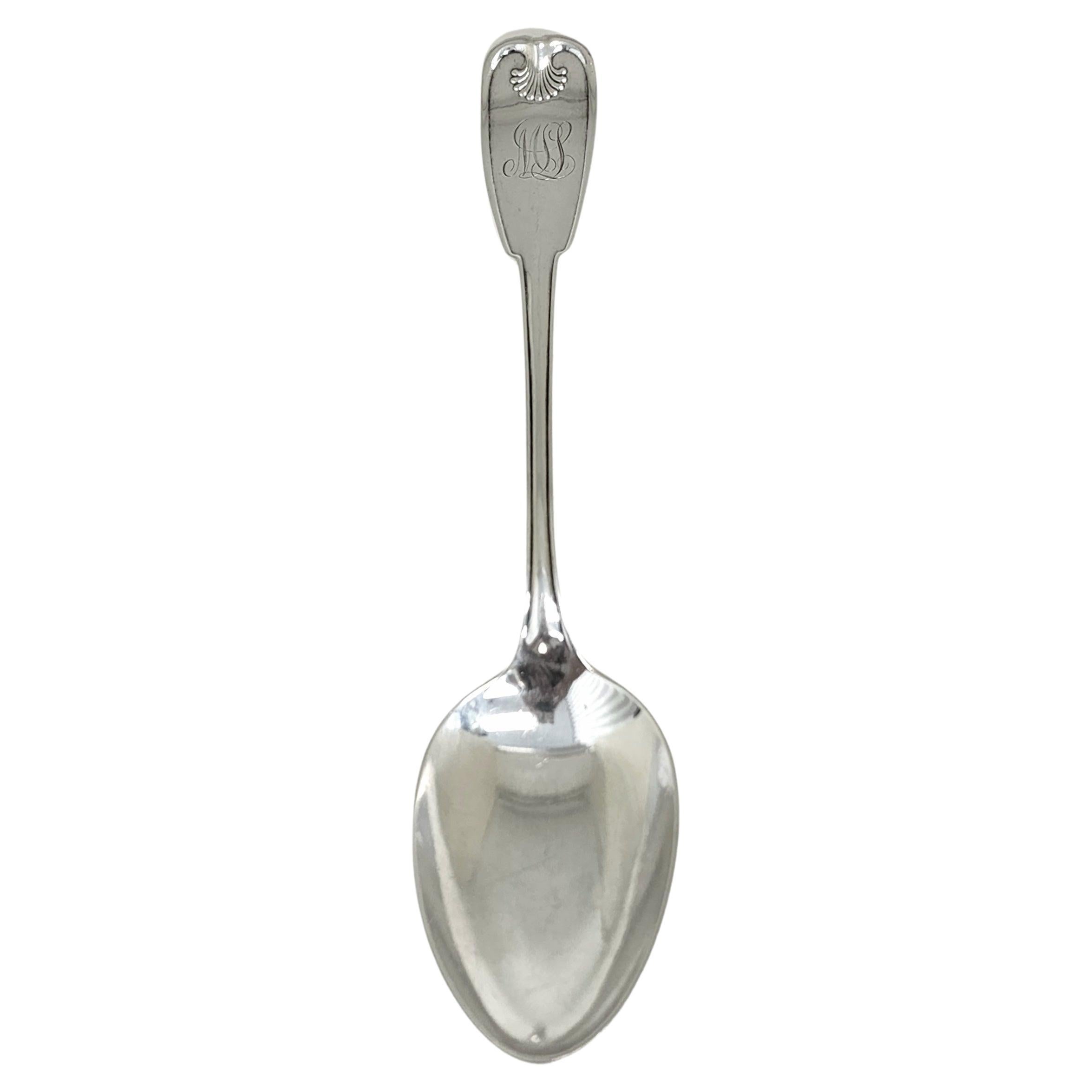 Tiffany & Co Palm Sterling Silver Tablespoon/Serving Spoon with Monogram #12568 For Sale