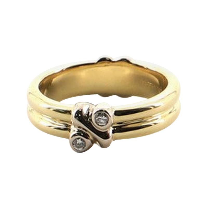 Tiffany & Co. Paloma Double Band Ring 18 Karat Yellow Gold with Diamonds