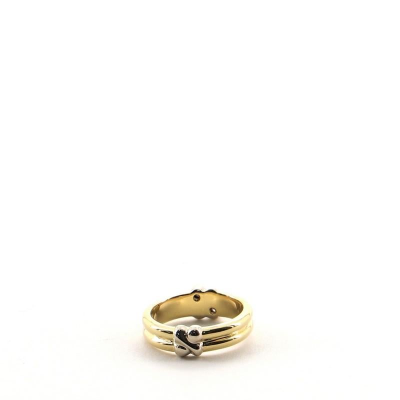 Women's or Men's Tiffany & Co. Paloma Double Band Ring 18 Karat Yellow Gold with Diamonds
