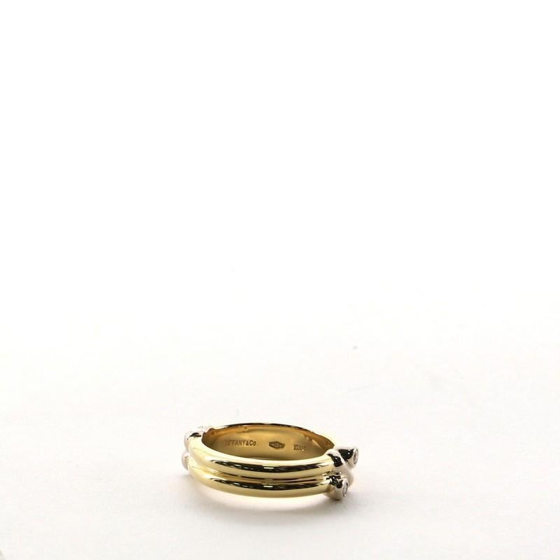 Tiffany & Co. Paloma Double Band Ring 18 Karat Yellow Gold with Diamonds 1