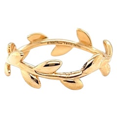 Tiffany & Co Paloma Picasso 18 Karat Roségold Olivblatt schmaler Bandring