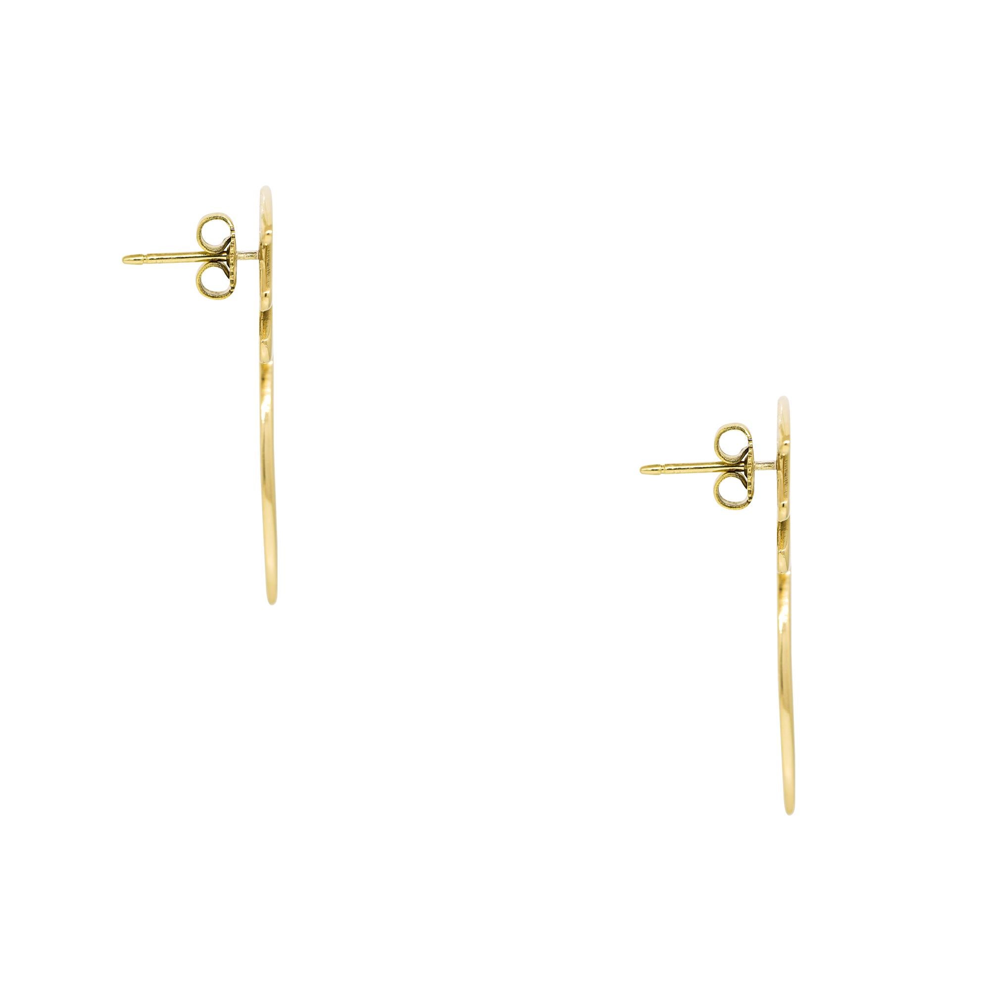Tiffany & Co. Paloma Picasso 18 Karat Scribble Earrings In Stock In Excellent Condition In Boca Raton, FL