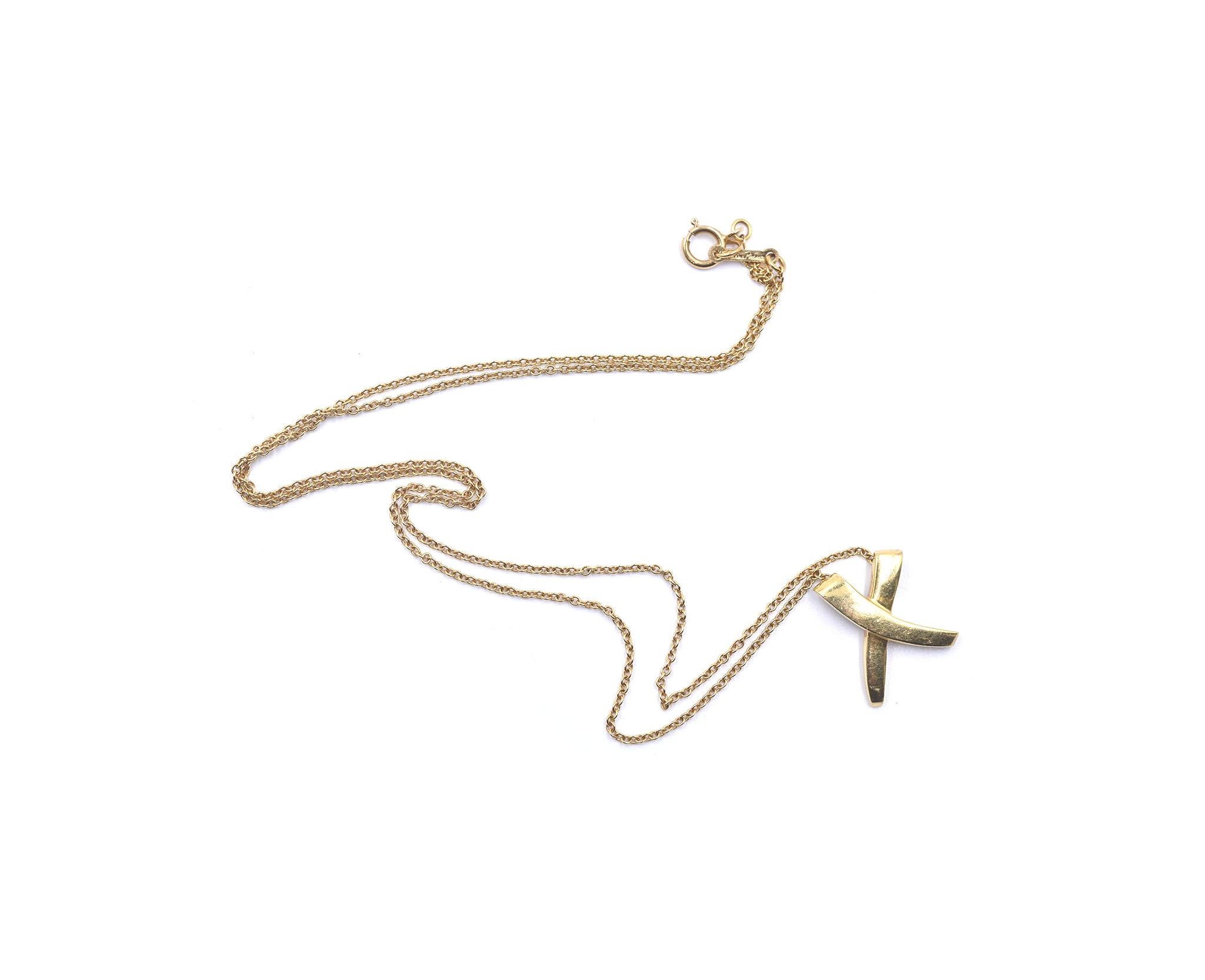 Designer: Tiffany & Co. / Paloma Picasso
Material: 18K yellow gold
Dimensions: necklace measures 16-inches
Weight: 3.38 grams
