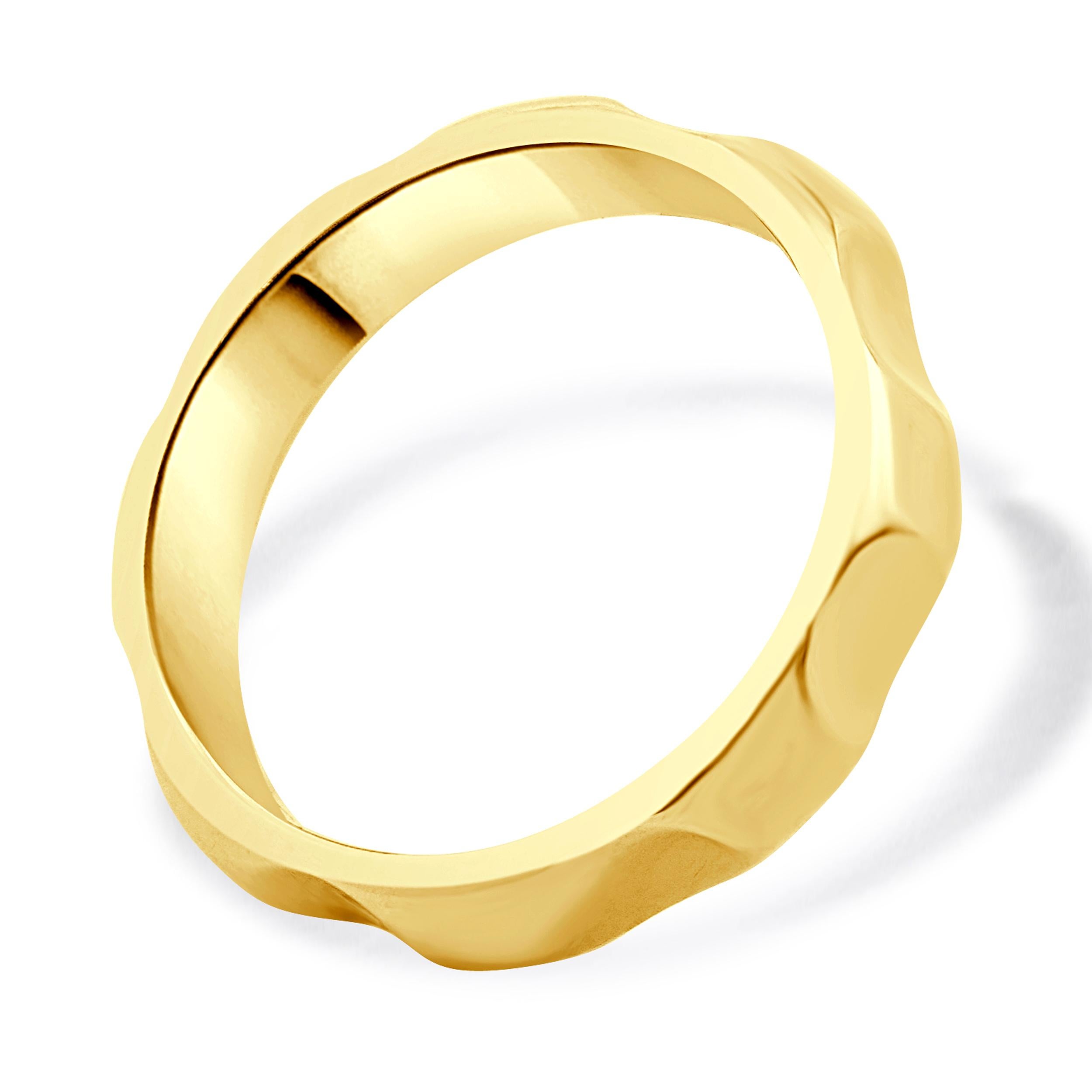 Tiffany & Co. Anello Paloma Picasso con scanalatura in oro giallo 18 carati In condizioni ottime in vendita a Scottsdale, AZ