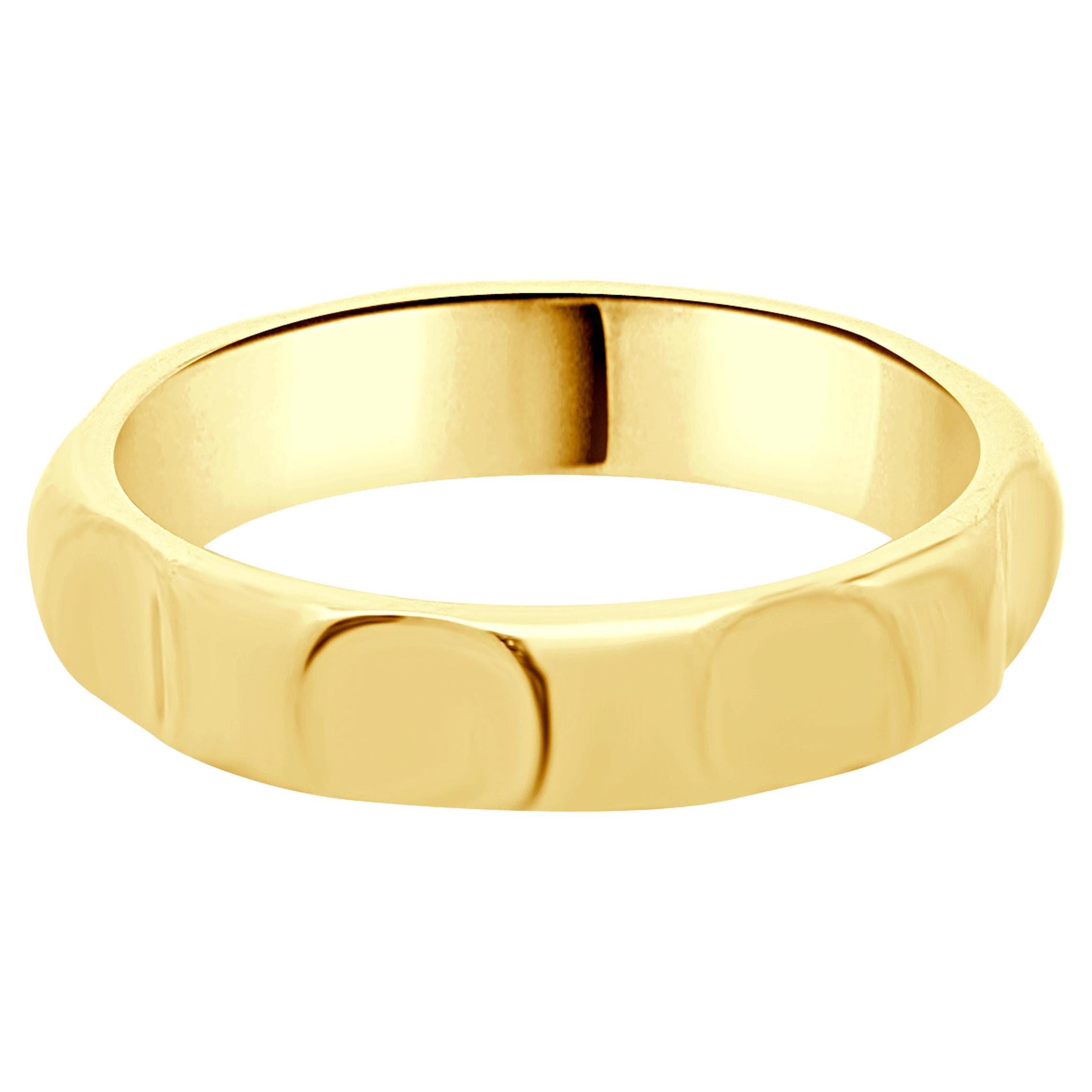 Tiffany 
Co. Paloma Picasso 18 Karat Yellow Gold Groove Ring
