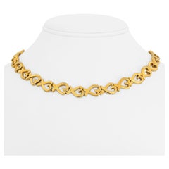 Tiffany & Co. Paloma Picasso 18 Karat Yellow Gold Loving Heart Link Necklace