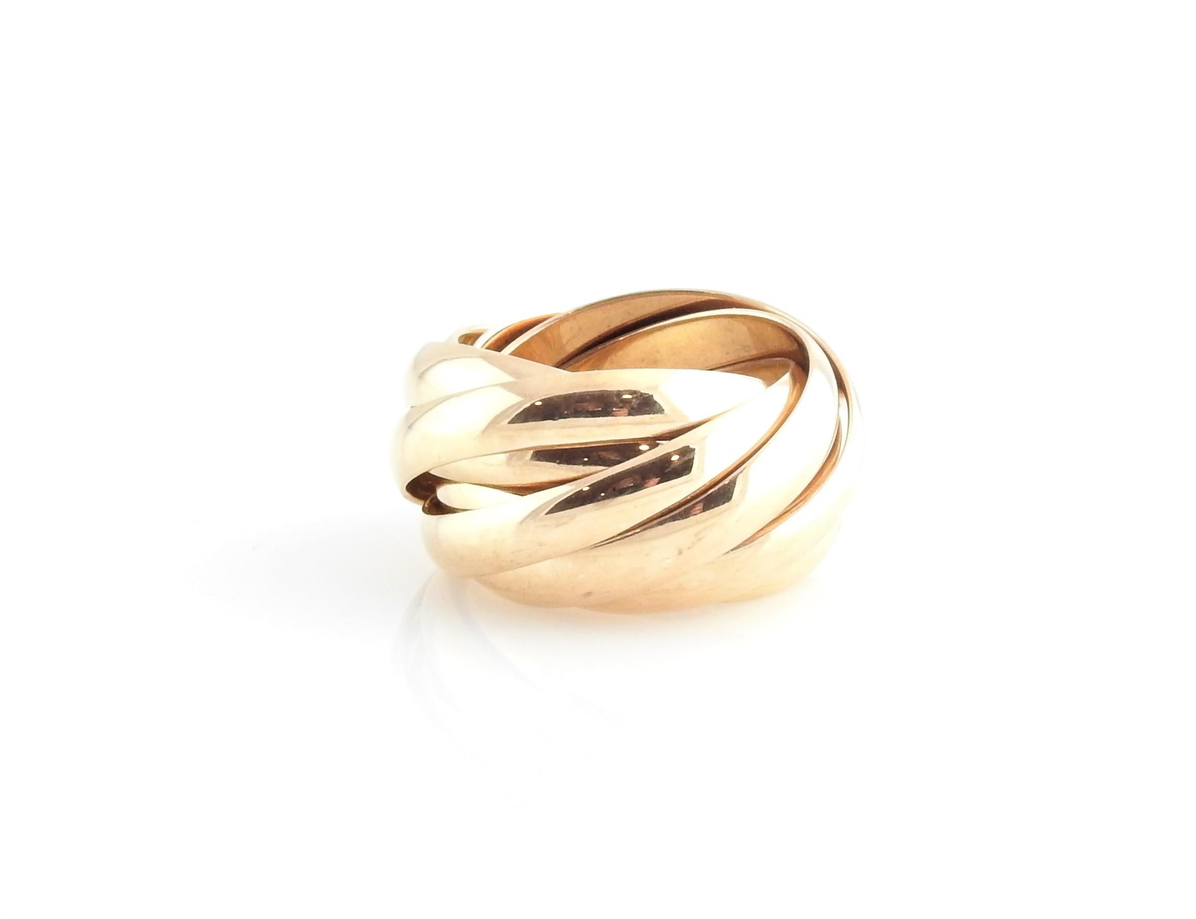 Tiffany & Co. Paloma Picasso 18 Karat Yellow Gold Melody Nine Band Ring In Good Condition In Washington Depot, CT