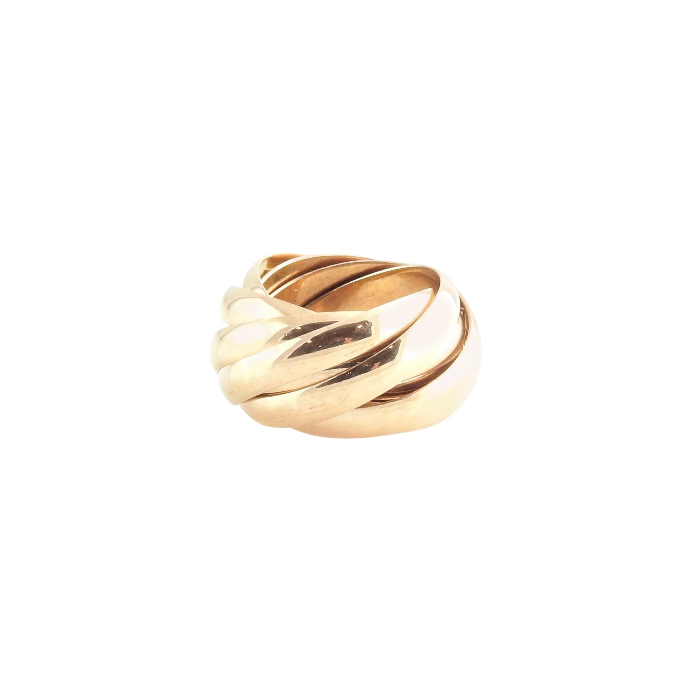 Tiffany & Co. Paloma Picasso 18 Karat Yellow Gold Melody Nine Band Ring