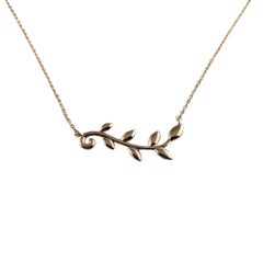 Tiffany & Co. Paloma Picasso 18 Karat Yellow Gold Olive Leaf Vine Necklace