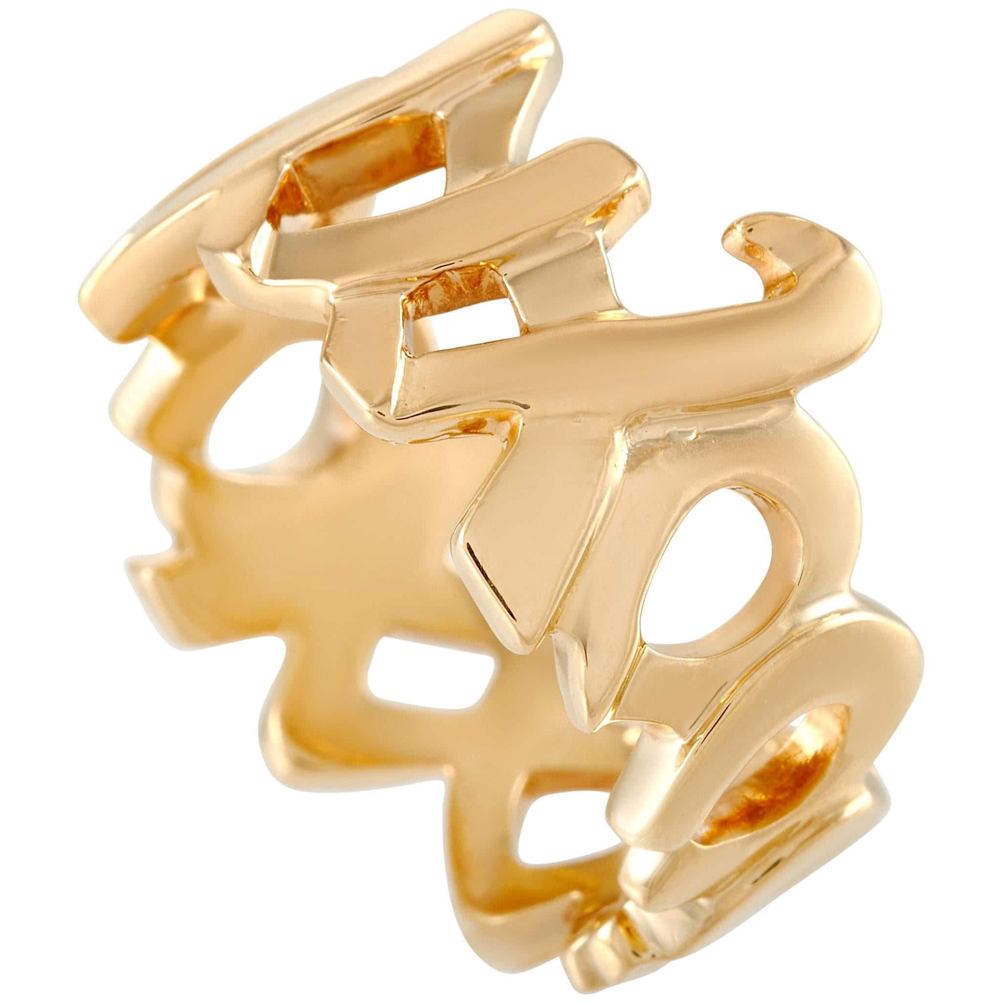 Tiffany & Co. Paloma Picasso 18 Karat Yellow Gold XO Ring