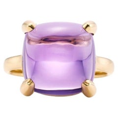 TIFFANY & Co. Paloma Picasso 18K Gold 8.0ct Amethyst Zucker Ring 7