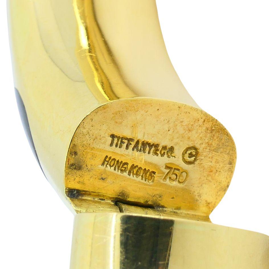 Tiffany & Co. Paloma Picasso Bracelet en or 18k incrusté de jade noir en vente 6
