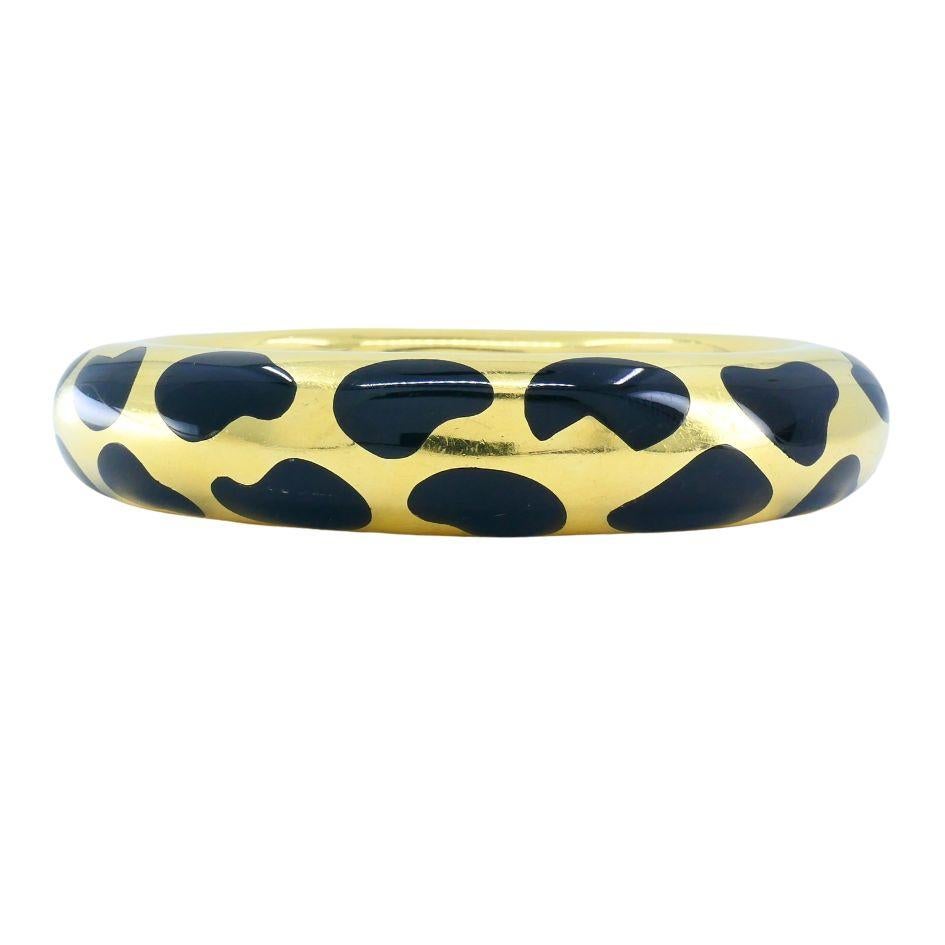 Tiffany & Co. Paloma Picasso Bracelet en or 18k incrusté de jade noir en vente 2