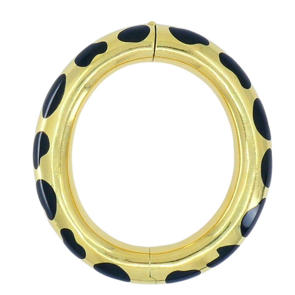 Tiffany & Co. Paloma Picasso Bracelet en or 18k incrusté de jade noir en vente 3