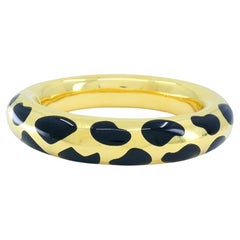 Tiffany & Co. Paloma Picasso 18k Gold Black Jade Inlay Bracelet