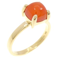 TIFFANY & Co. Paloma Picasso 18K Gold Chalcedony Sugar Ring 7