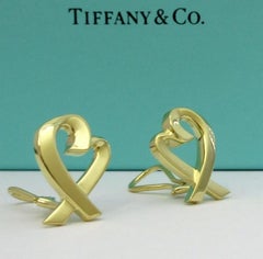 TIFFANY & Co. Paloma Picasso 18K Gold Clip-on Loving Heart Earrings Large