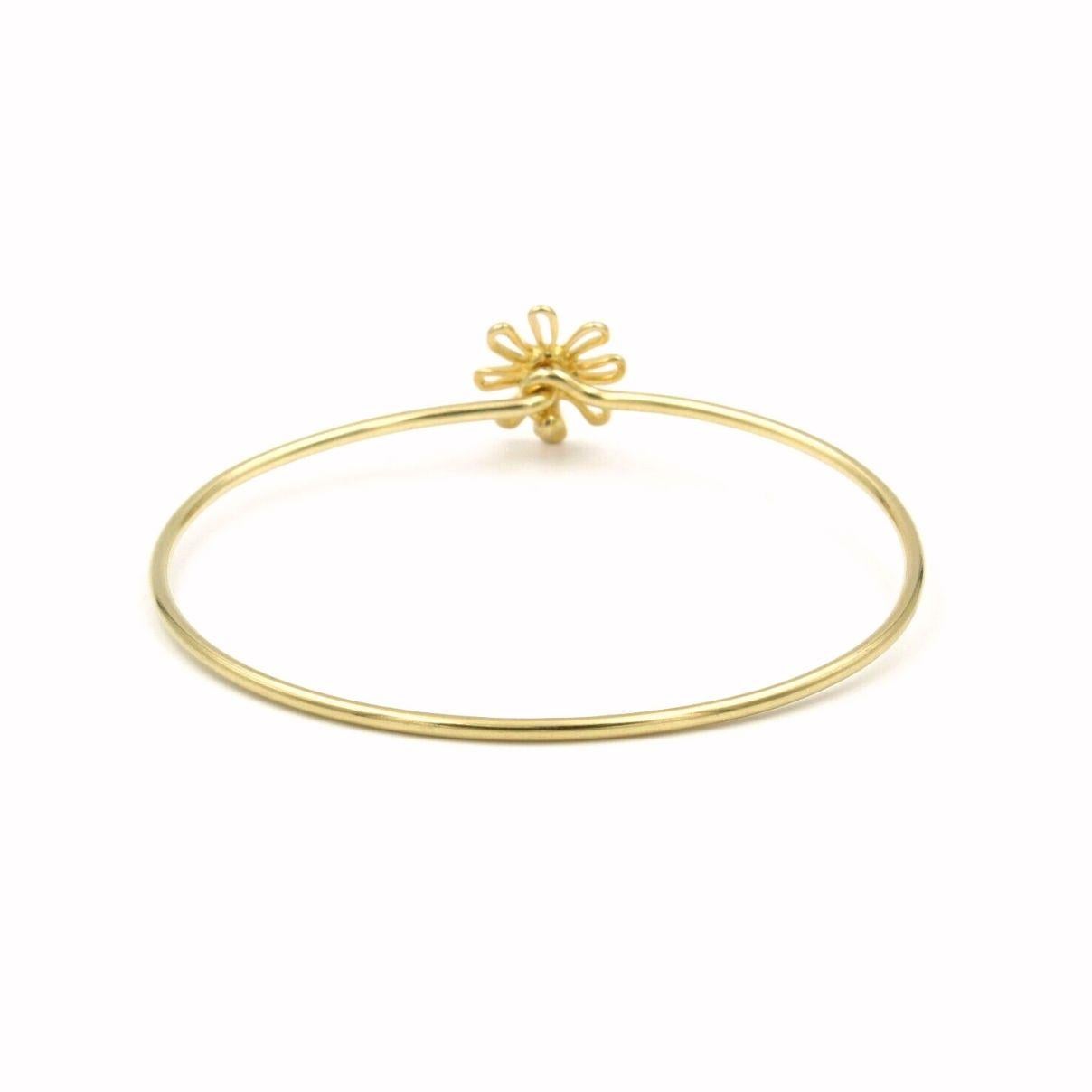 TIFFANY & Co. Paloma Picasso 18K Gold Daisy Bangle Bracelet 2