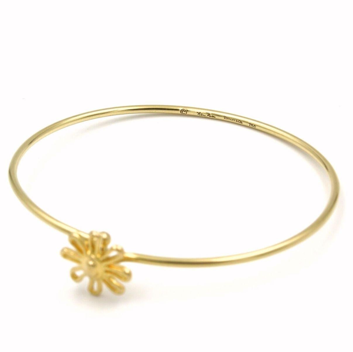 TIFFANY & Co. Paloma Picasso 18K Gold Daisy Bangle Bracelet 3