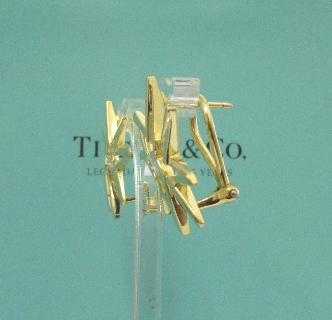 TIFFANY & Co. Pendientes Sol de Diamantes de Oro de 18 quilates Paloma Picasso en venta 1