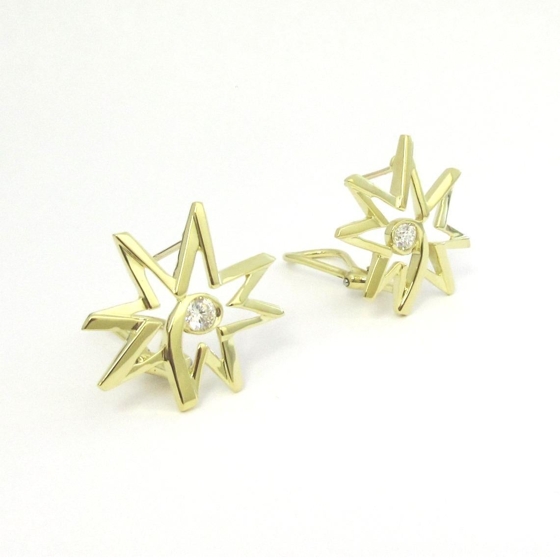 TIFFANY & Co. Pendientes Sol de Diamantes de Oro de 18 quilates Paloma Picasso en venta 4