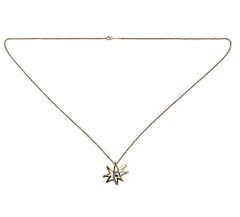 Tiffany & Co. Paloma Picasso 18K Gold Diamond Sun & Moon Pendant Necklace #20754