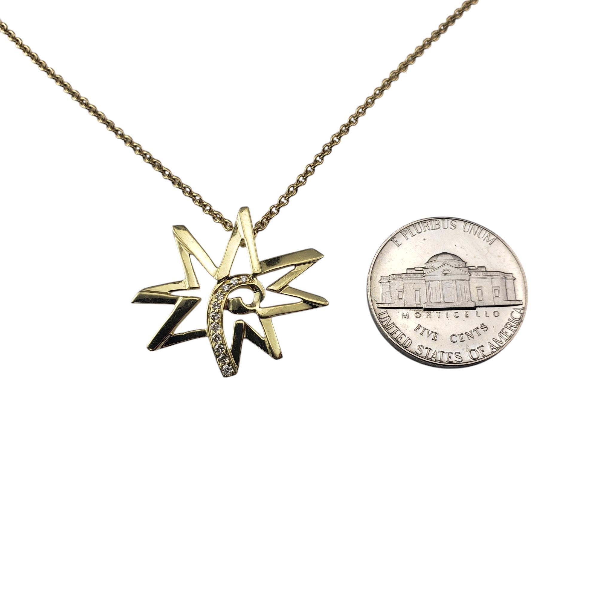 Tiffany & Co. Paloma Picasso 18K Gold Diamond Sun & Moon Pendant Necklace #20754 For Sale 1