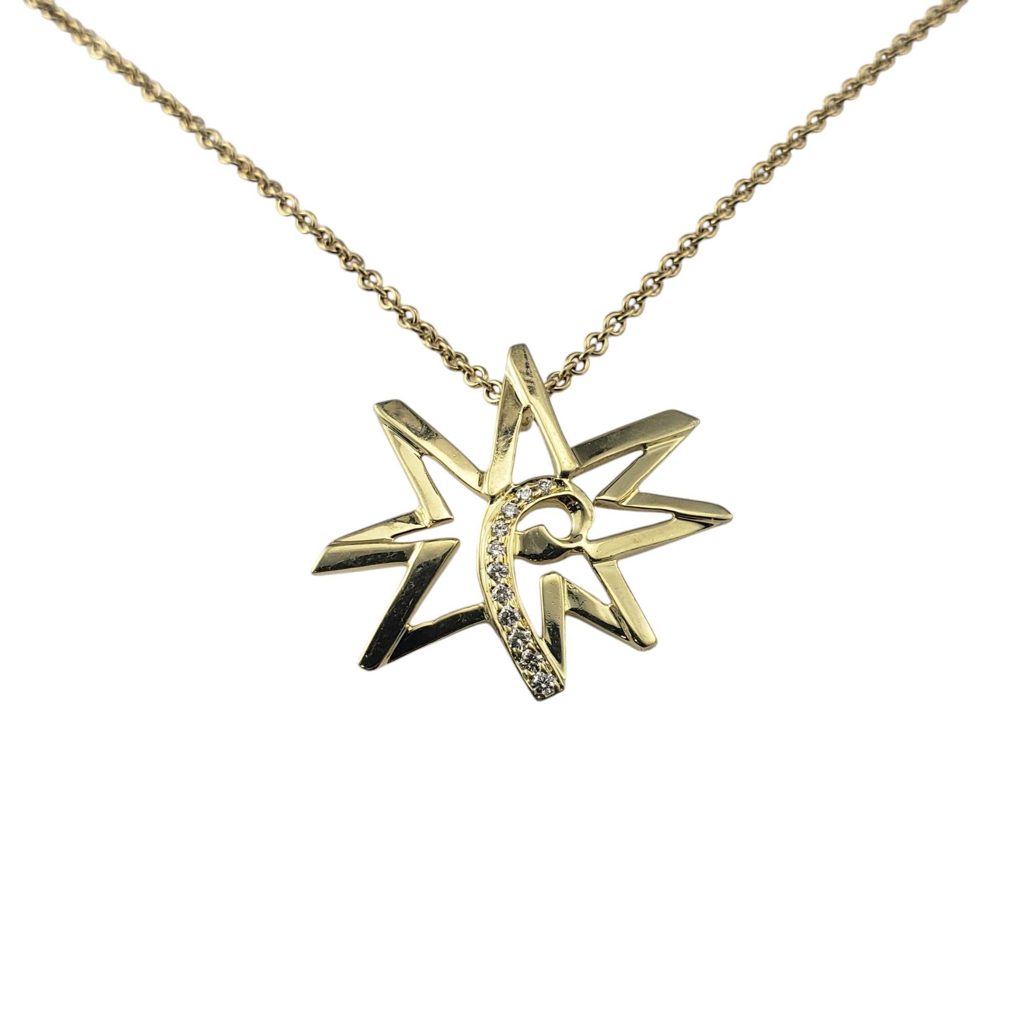 Tiffany & Co. Paloma Picasso 18K Gold Diamond Sun & Moon Pendant Necklace #20754