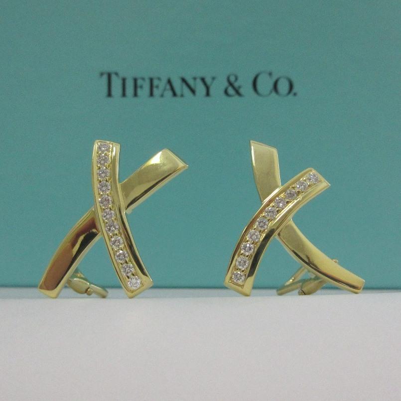 TIFFANY & Co. Paloma Picasso 18K Gold Diamond X Earrings Large

Metal: 18K yellow gold
Measurements: 27mm(1.06