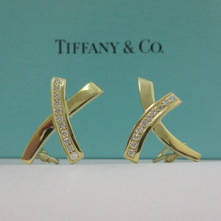Paloma Picasso Large X Gold Earrings - 9 For Sale on 1stDibs