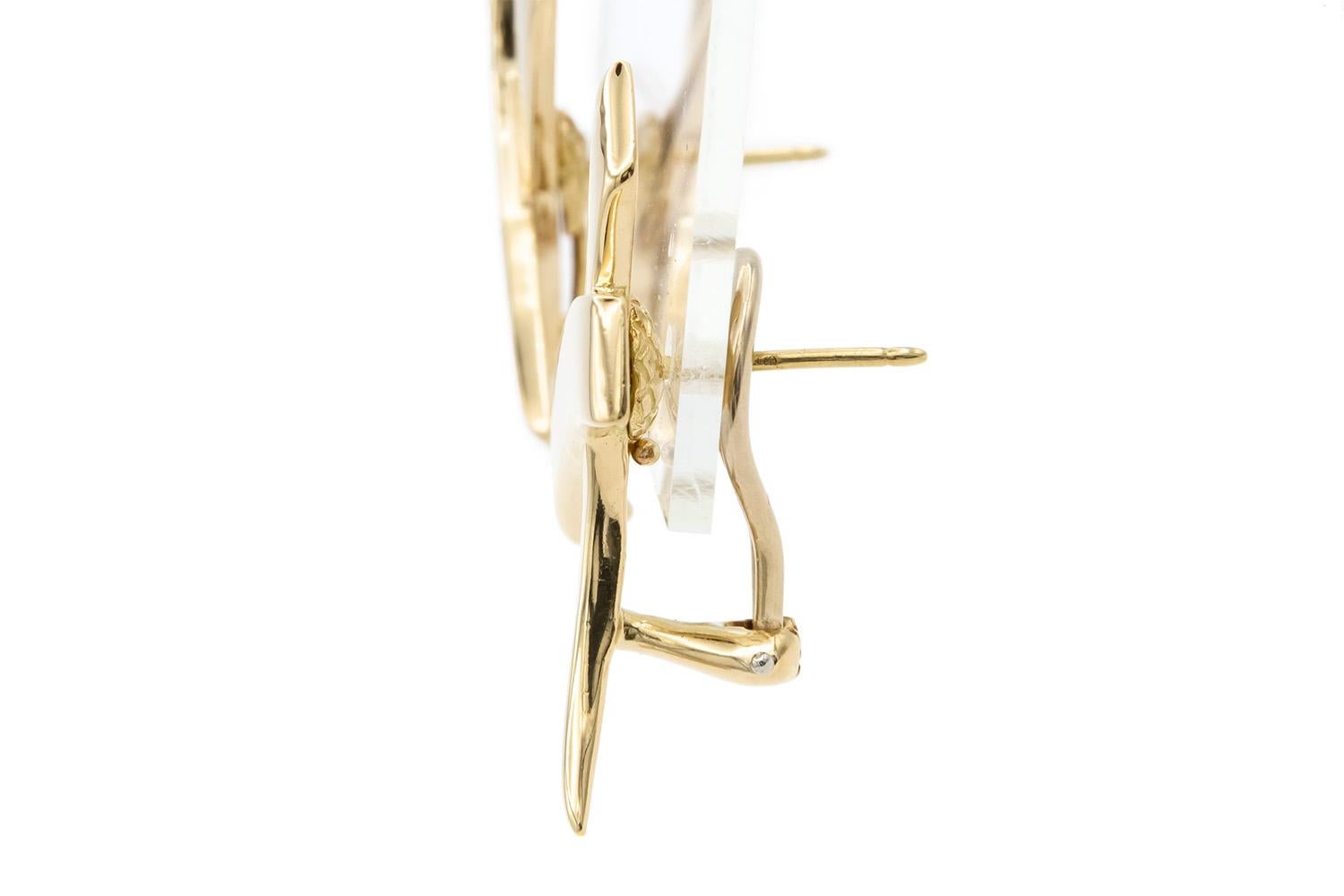 Tiffany & Co. Paloma Picasso 18k Gold Graffiti X Kiss Large Earclip Earrings 3
