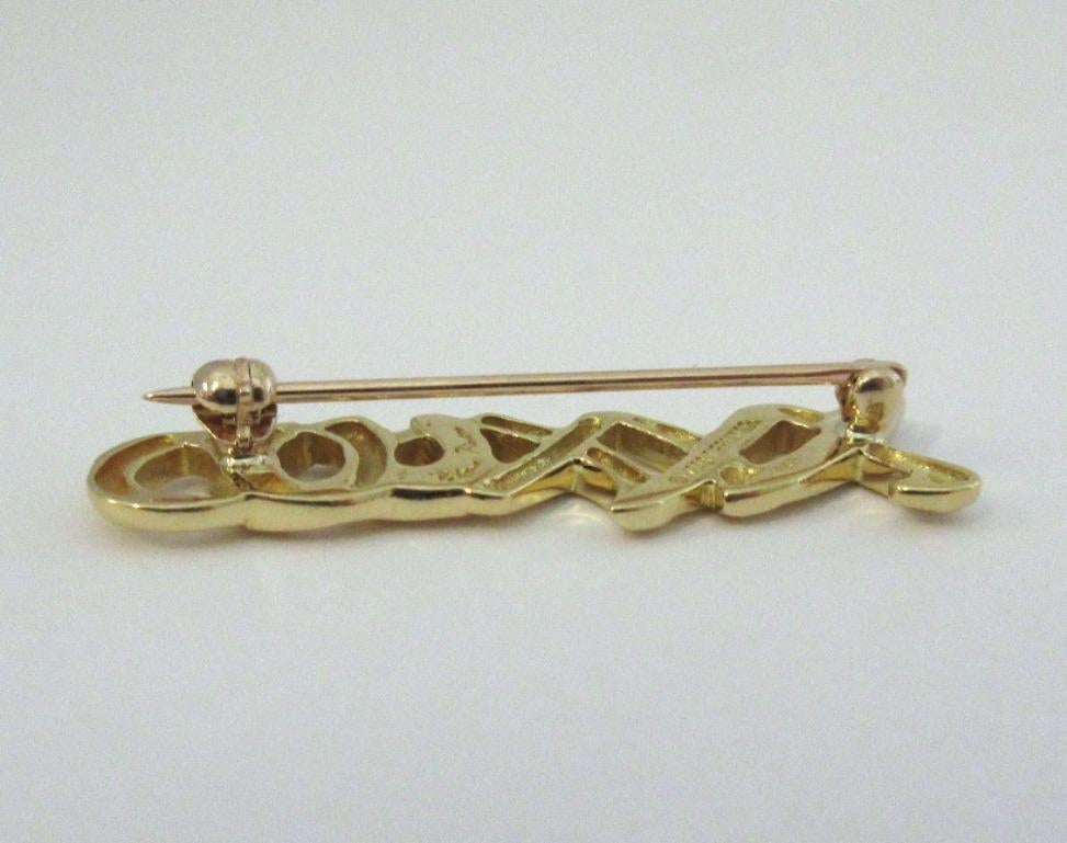 TIFFANY & Co. Paloma Picasso 18K Gold Love Kisses Pin Brooch  For Sale 2