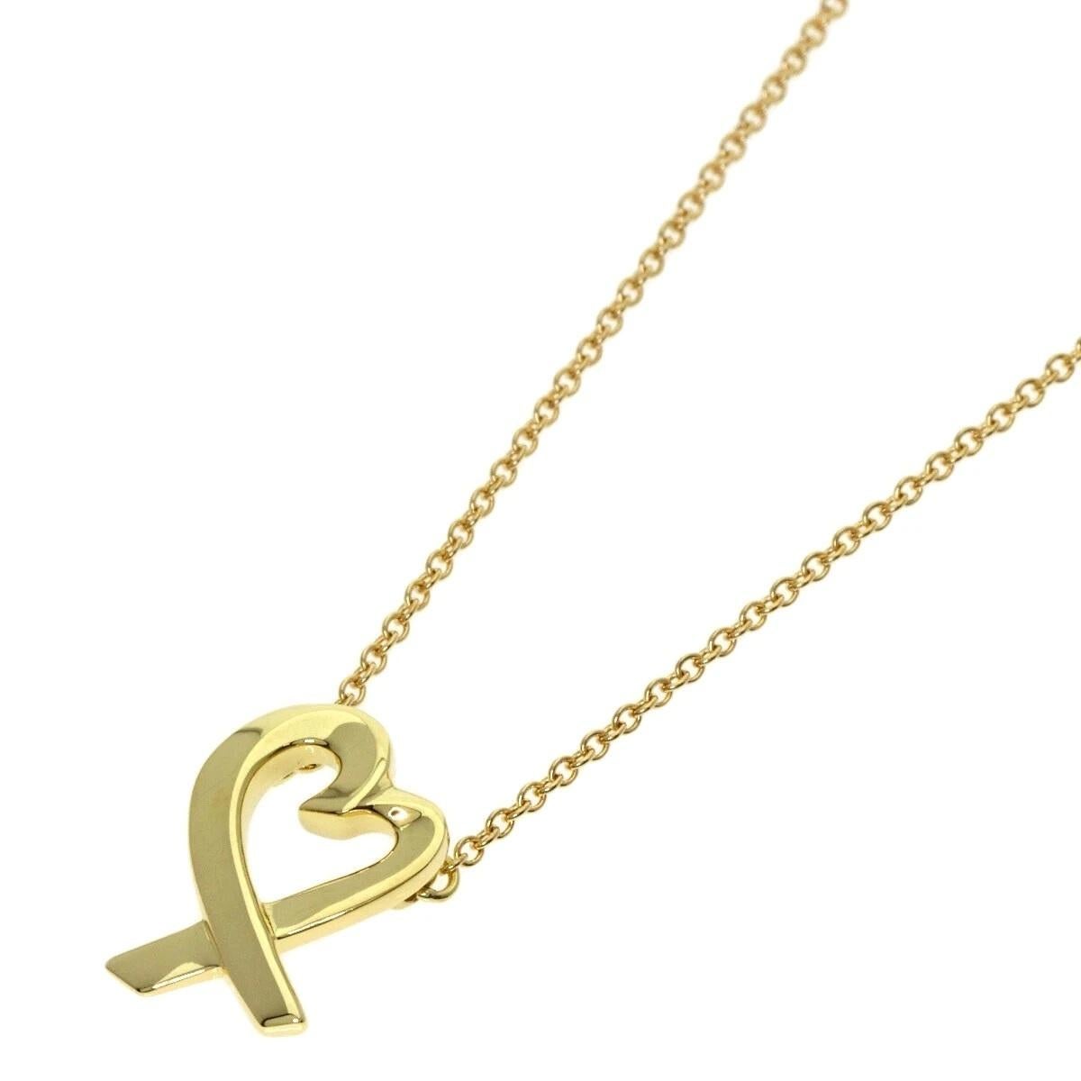 TIFFANY & Co. Paloma Picasso Collier à pendentif cœur aimant en or 18K Excellent état - En vente à Los Angeles, CA