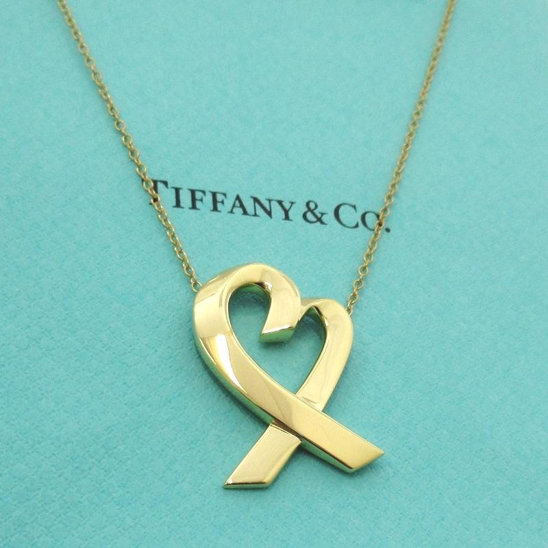 Women's TIFFANY & Co. Paloma Picasso 18K Gold Loving Heart Pendant Necklace LARGE For Sale