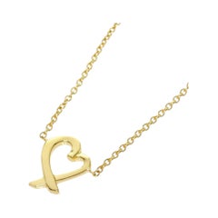 TIFFANY & Co. Paloma Picasso 18K Gold Loving Heart Pendant Necklace Mini