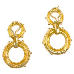 Tiffany & Co. Paloma Picasso 18k Gold Nautical Double Circle Earrings
