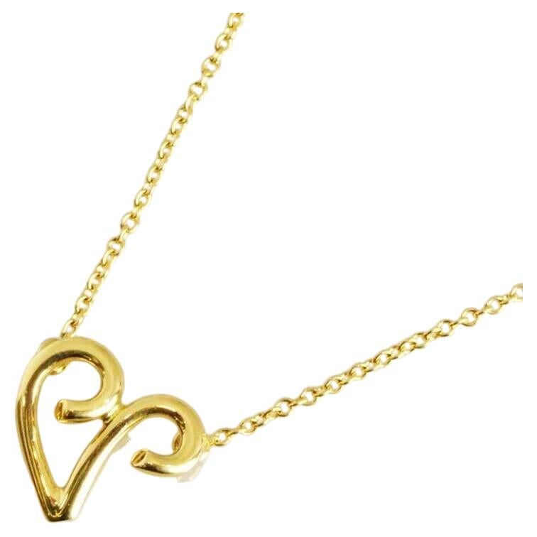 TIFFANY & Co. Paloma Picasso 18K Gold Paloma's Heart Pendant Necklace For Sale