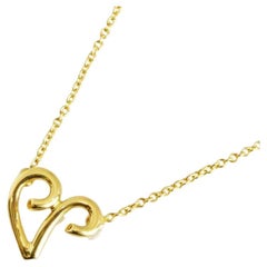 TIFFANY & Co. Paloma Picasso 18K Gold Paloma's Heart Pendant Necklace