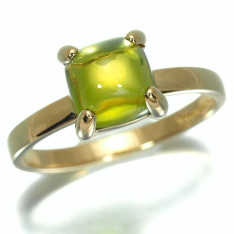 Cabochon TIFFANY & Co. Paloma Picasso 18K Gold Peridot Sugar Ring 5.5