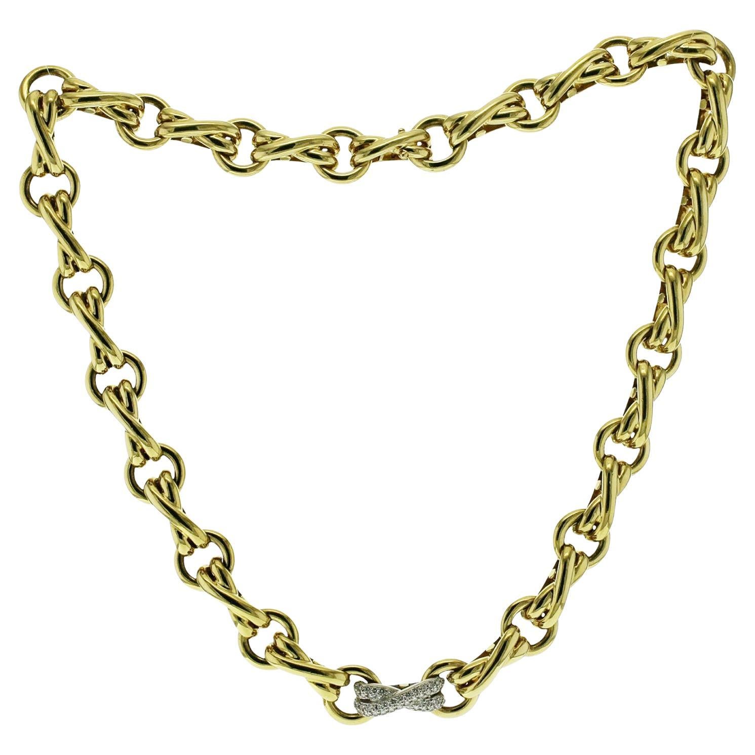 Tiffany & Co. Paloma Picasso for Tiffany & Co. in oro 18 carati e platino, con diamanti, A. Link & Co.