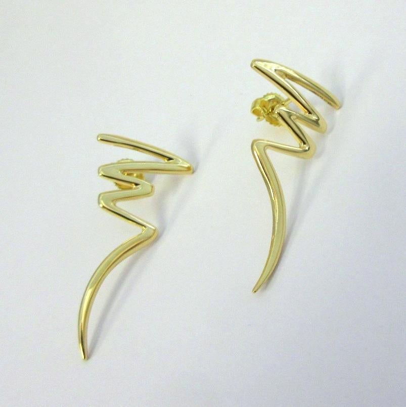 Women's TIFFANY & Co. Paloma Picasso 18K Gold Scribble Earrings